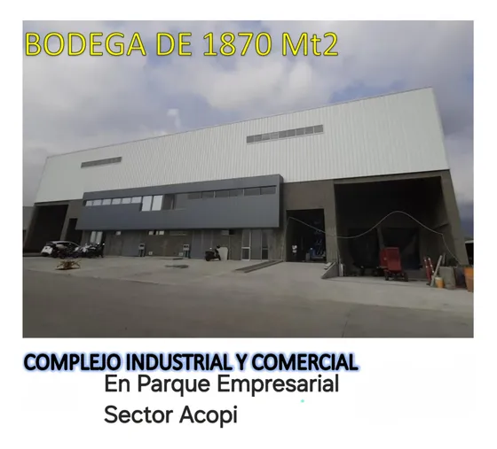 Alquilo Bodega Grande Moderna Con Rociadores De Agua En Acopi, Yumbo Cerca A Cali, En Parque Industrial