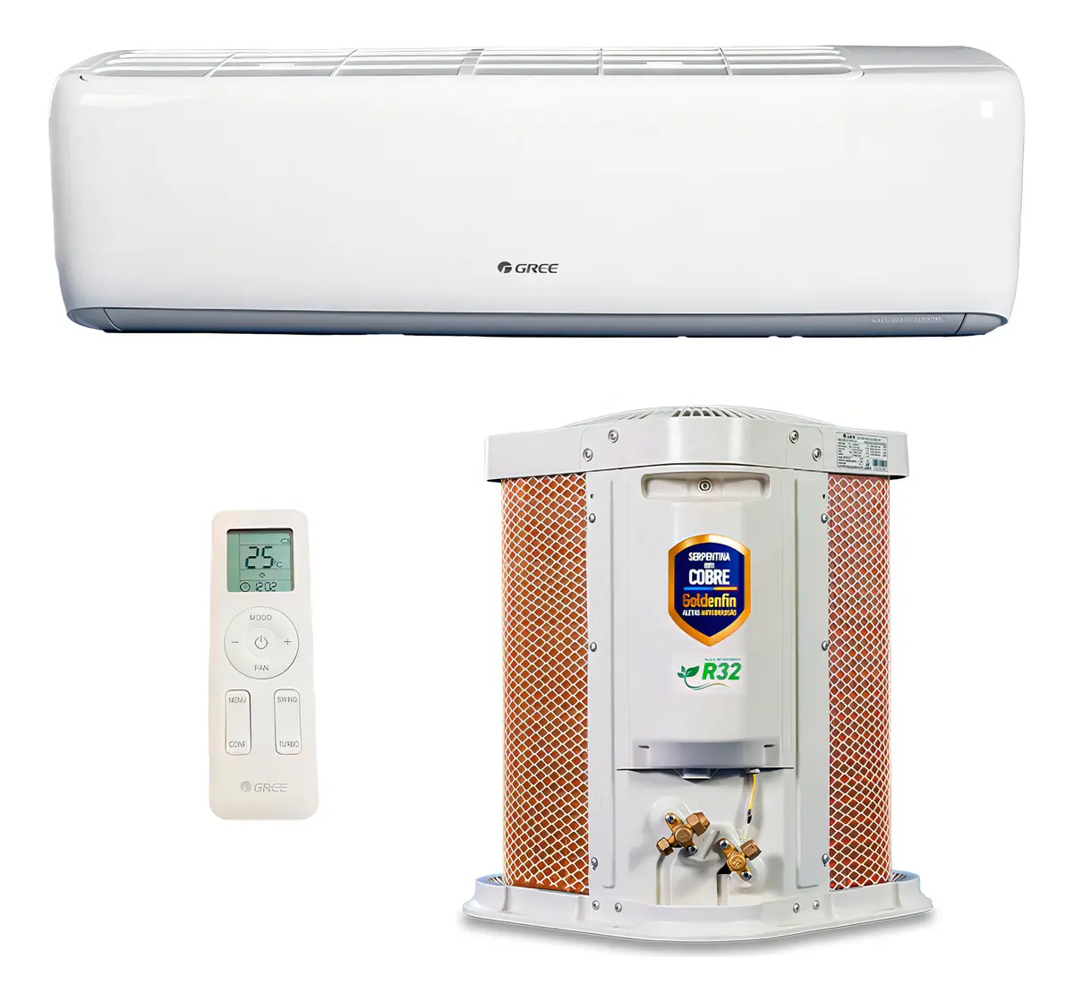 Ar Condicionado Split Gree Inverter 12000 BTUs Quente Frio Branco R-32 Wi-Fi