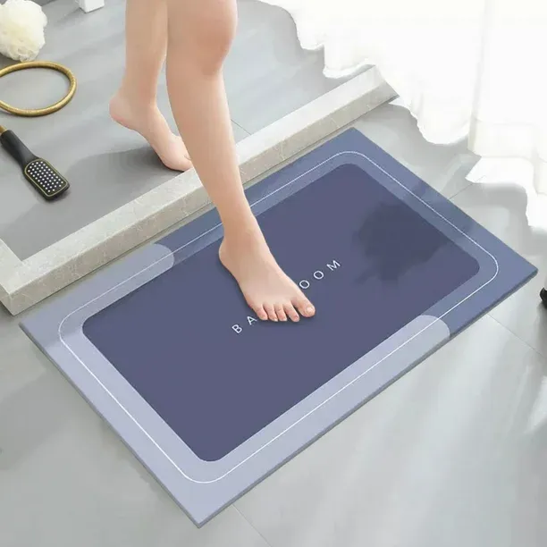 Alfombra P/ Baño Absorbente Antideslizante No Moja 43x68 Rec