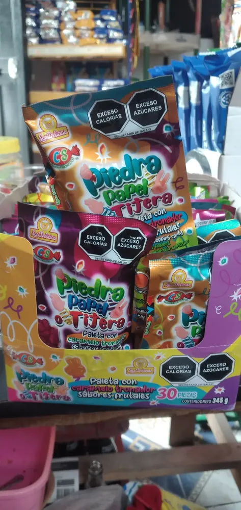 Piedra Papel O Tijera 30 Pzas Paleta Con Caramelo Tronador | MercadoLibre