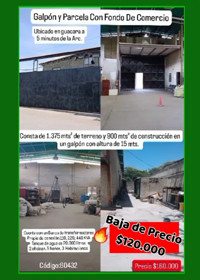 Tree007b  Galpon Y Parcela Oportunidad  De Inversión 