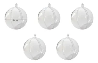 30 Boules En Plastique Transparentes à Remplir QWORK - 4cm 5cm 6cm - Décoration Noël Mariage
