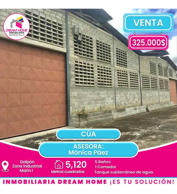 Galpón En Venta  Zona Industrial Marín I - Cúa