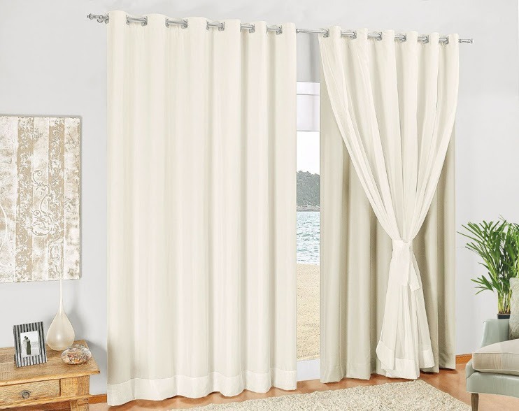 Maura Comprou 3 Metros De Tecido Cortina Voil Liso Forro Blackout 100% Para Varão 3.00 X 2.60 | Mercado