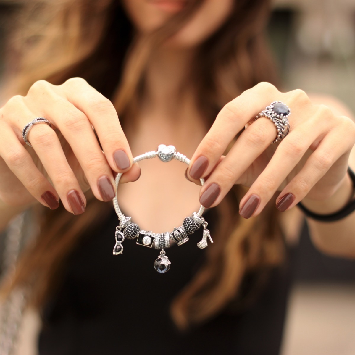 Pulsera Para Charms Pandora Corazón 100 Plata 925 Ale+ Kit Meses sin