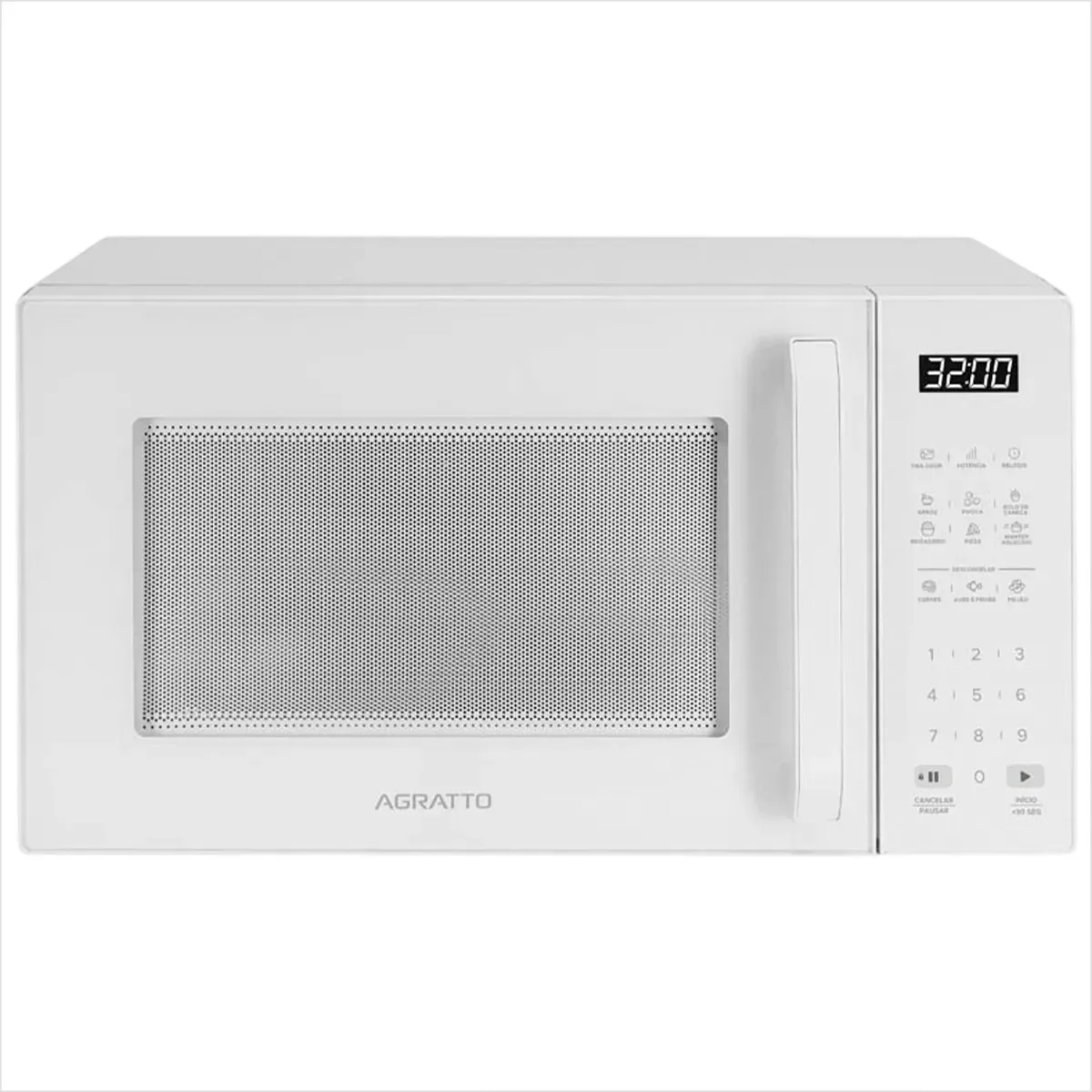 Micro-ondas Branco 32l Multifunções Painel Digital Agratto