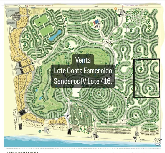 Lote Costa Esmeralda.