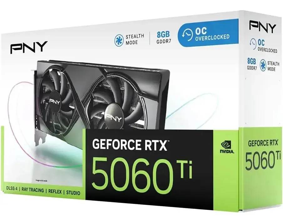 Placa De Video Geforce Nvidia Pny Rtx5060ti 8gb Oc Gddr7