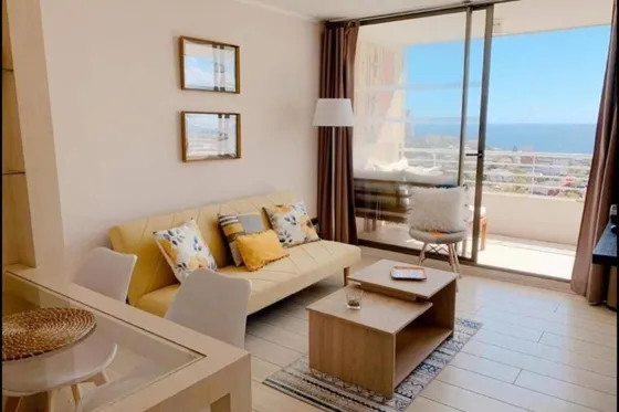 Arriendo Departamento Amoblado En Concón, 2 Dormitorios
