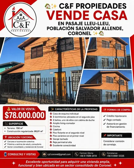 Se  Vende Casa En Pasaje Lleu Lleu