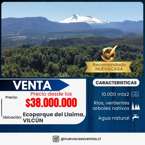 Una Hectárea Con Entorno Nativo Y Bella Vista Al Volcán!