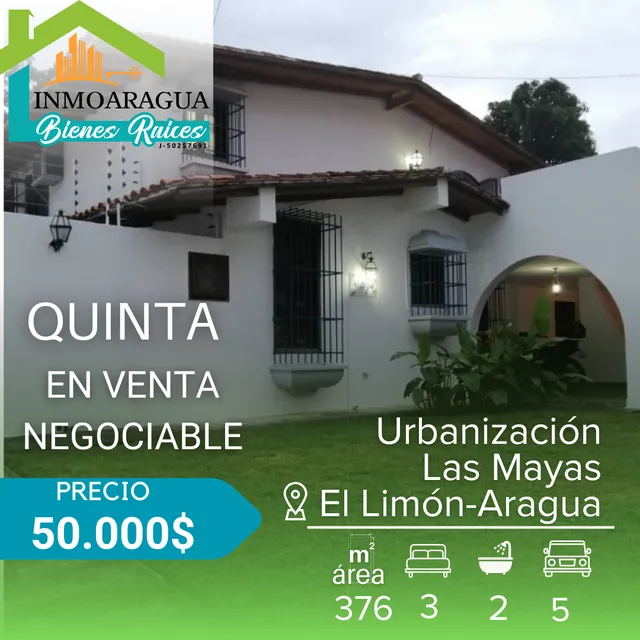 Espectacular Quinta En Venta/urbanización Las Mayas El Limón/pg1112