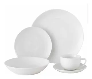 Set vajilla cuadrado 30 piezas blanco y negro alaniz home hotsell