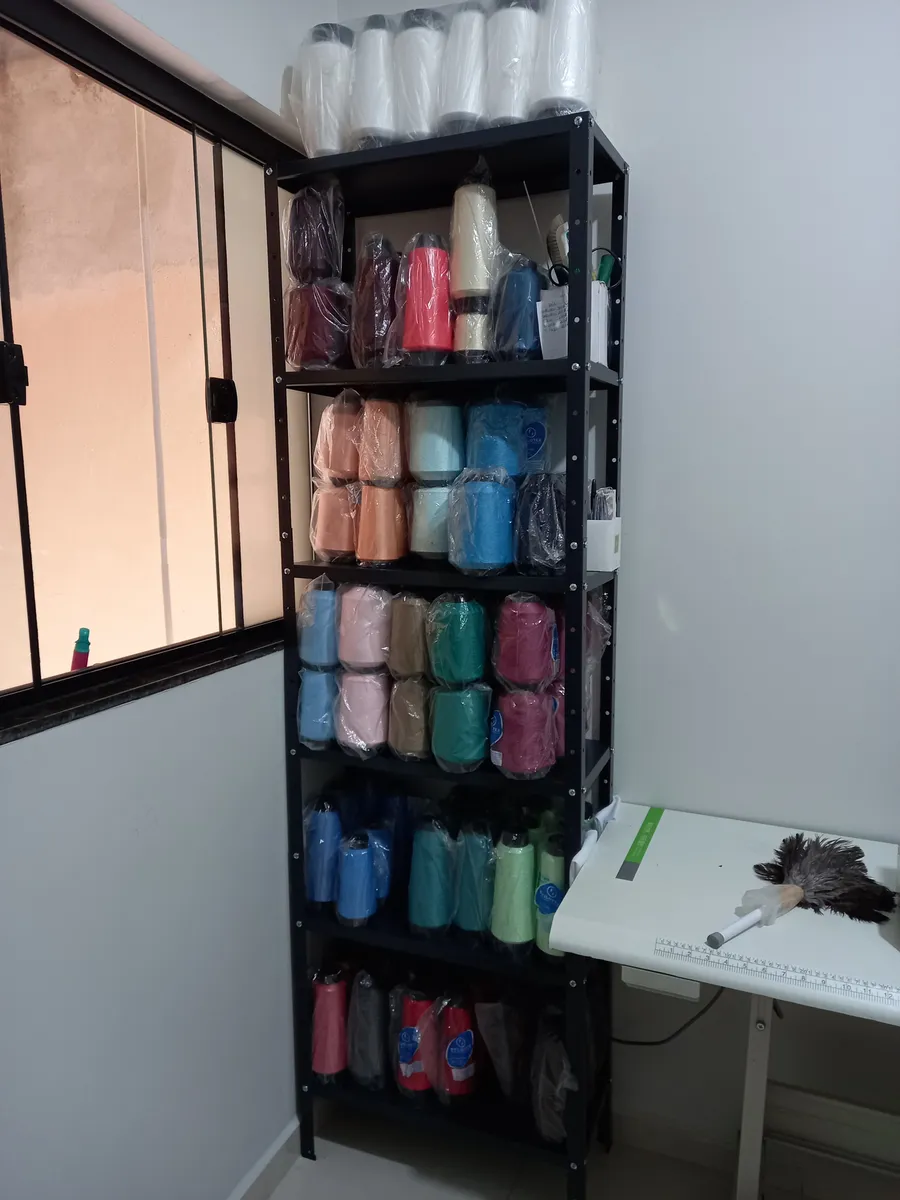 Estante Armário De Aço Com Bandejas Preta Suporta 150kg