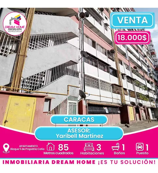 Apartamento En Venta  Bloque 5 De Propatria Catia - Caracas