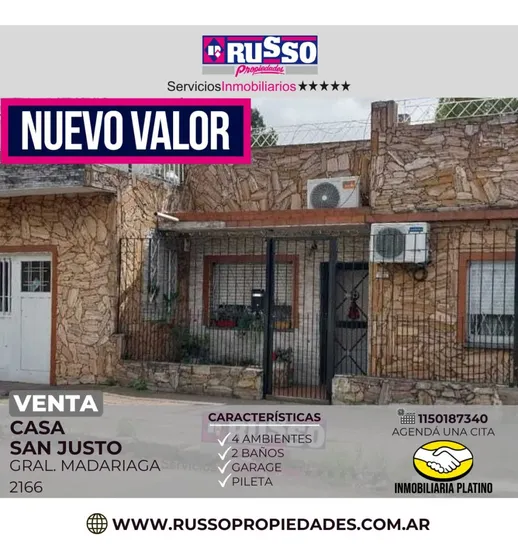 Venta Casa 4 Ambientes San Justo