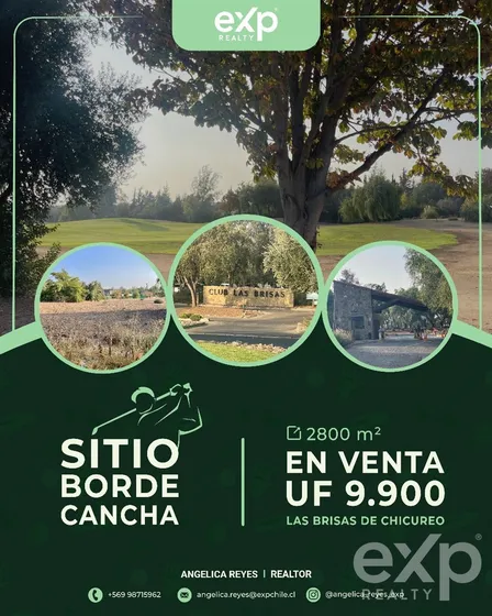 Las Brisas De Chicureo, Sitio Borde Cancha, Norte, Plano !! 