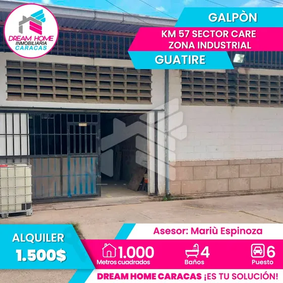 Galpón En Alquiler Guatire