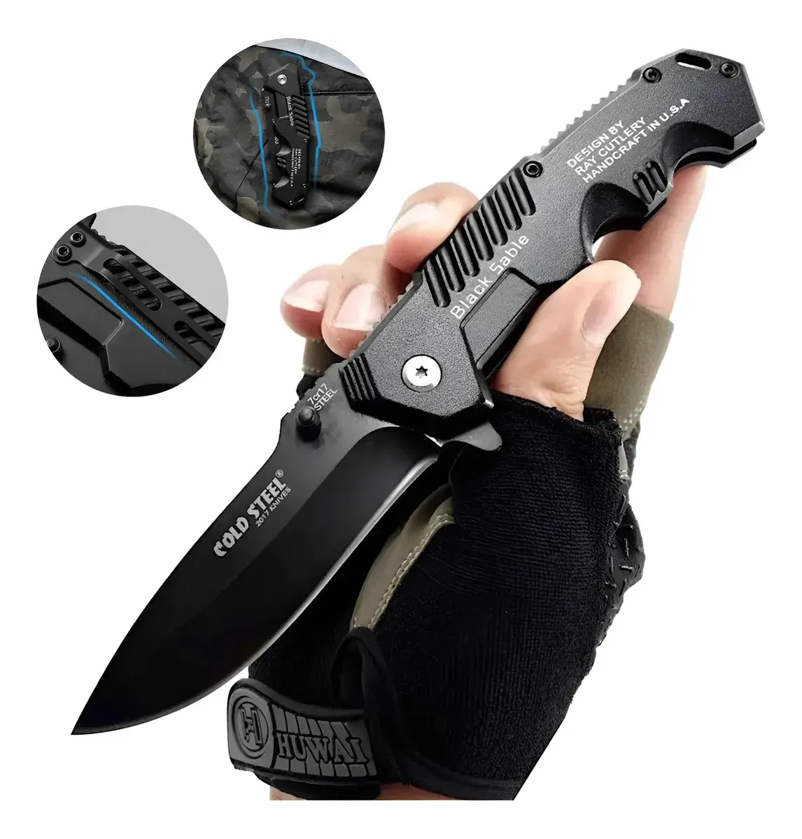 Navaja Cuchillo Táctico De Supervivencia Plegable Y Portátil