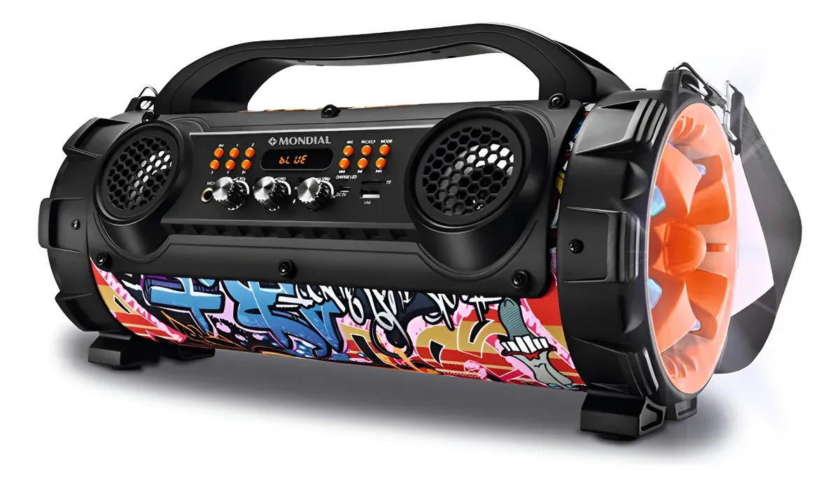 Caixa De Som 100w Mondial Multi Connect T. Street Mco-08 Biv Grafite 127/220v