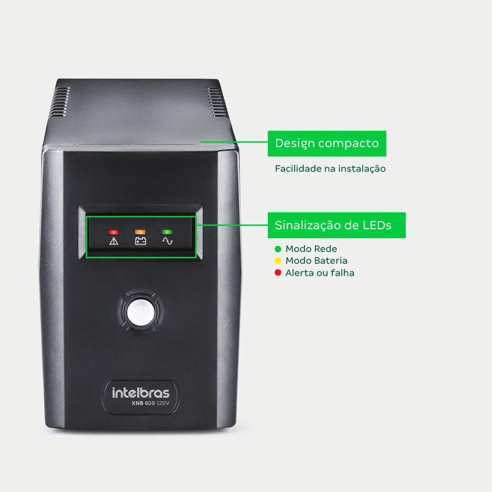 Nobreak Interativo Monovolt Intelbras XNB 600VA