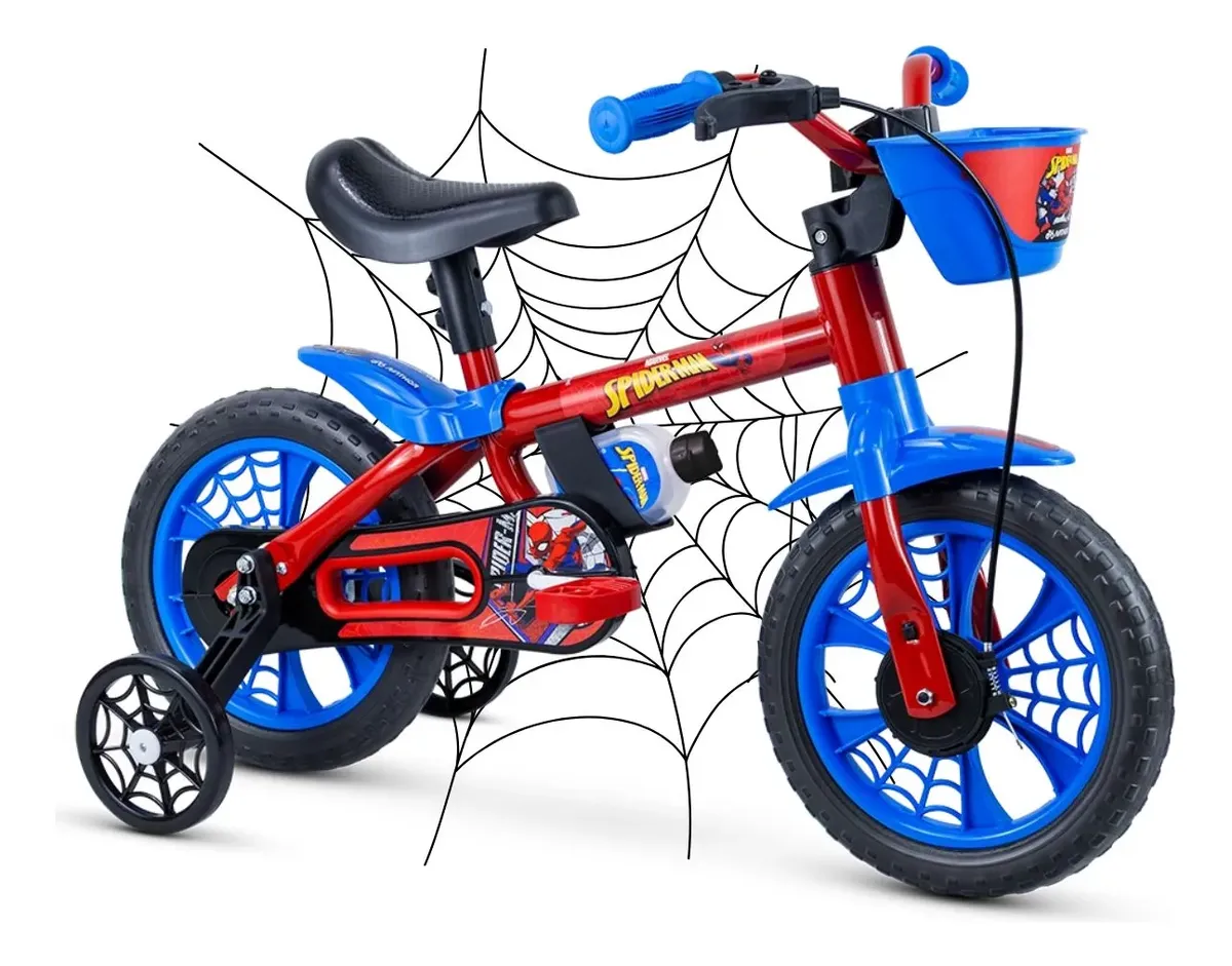 Bicicleta Infantil Menino 2 A 4 Anos Aro 12 Homem Aranha
