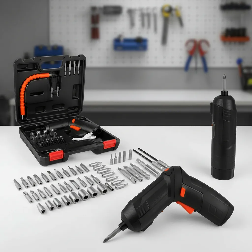 Parafusadeira Elétrica Profissional 45 Peças Portátil Usb