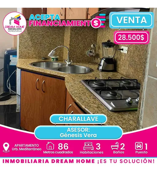 Apartamento En Venta Urb. Mediterráneo. Carretera Charallave - Cúa.