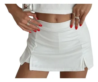 Pantalon pollera corto hotsell