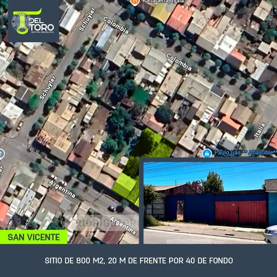 Sitio En Venta En Talcahuano 800m2 Valor 113.000.000