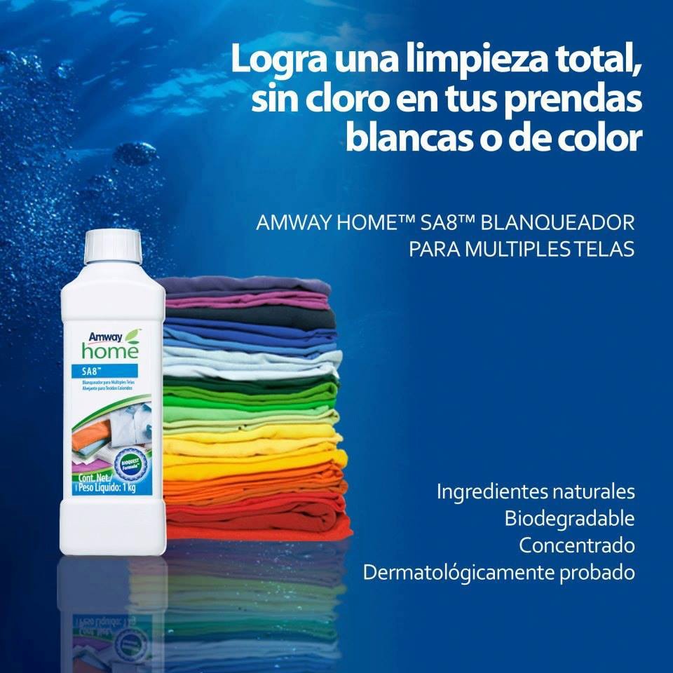 Amway Sa8 Blanqueador Ropa Blanca/color 100 Lavadas | Mercado Libre