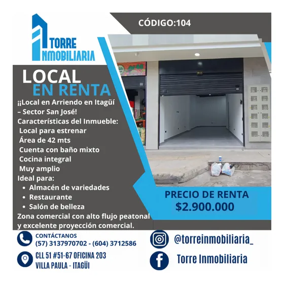 Local En Arriendo En Itagüí  Sector San José