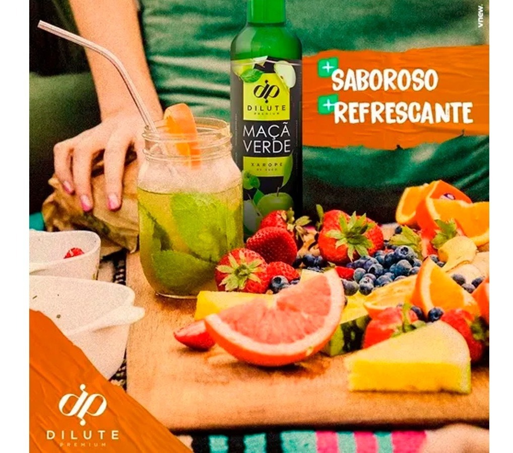 Kit Xarope Para Soda Italiana Dilute Zero Açúcar Com Dosador Frete grátis