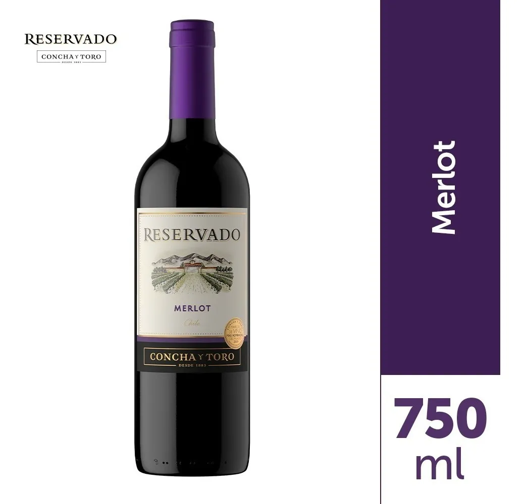 Vinho Chileno Tinto Concha Y Toro Reservado Merlot 750ml