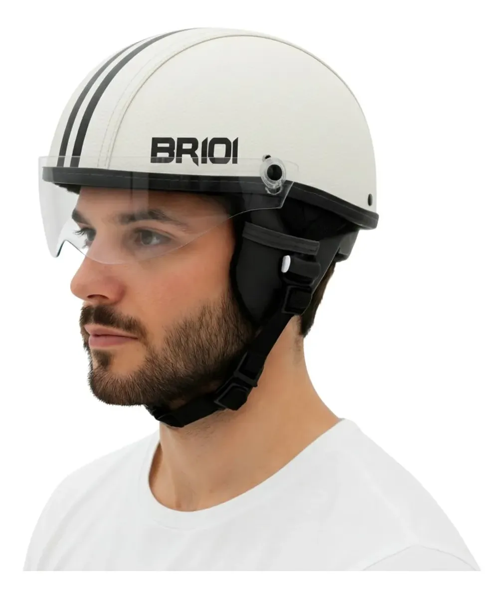 Capacete Coquinho Scooter Bike Moto Elétrica Viseira Cristal — foto 6