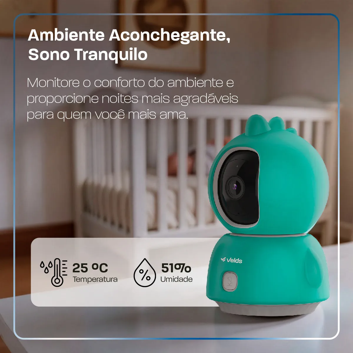 Babá eletrônica inteligente visão noturna e detecção de choro Velds - Vista 2