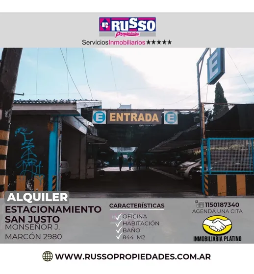 Alquiler Estacionamiento 844m² San Justo Centro