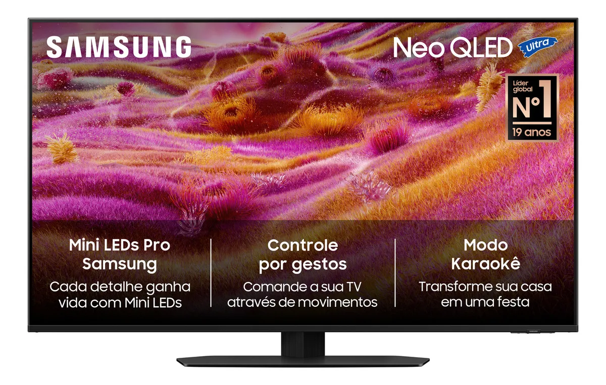 Samsung Vision AI TV 43" NEO QLED Ultra 4K QN90F 2025 QN43QN90FAGXZD Mini LED Processador com AI