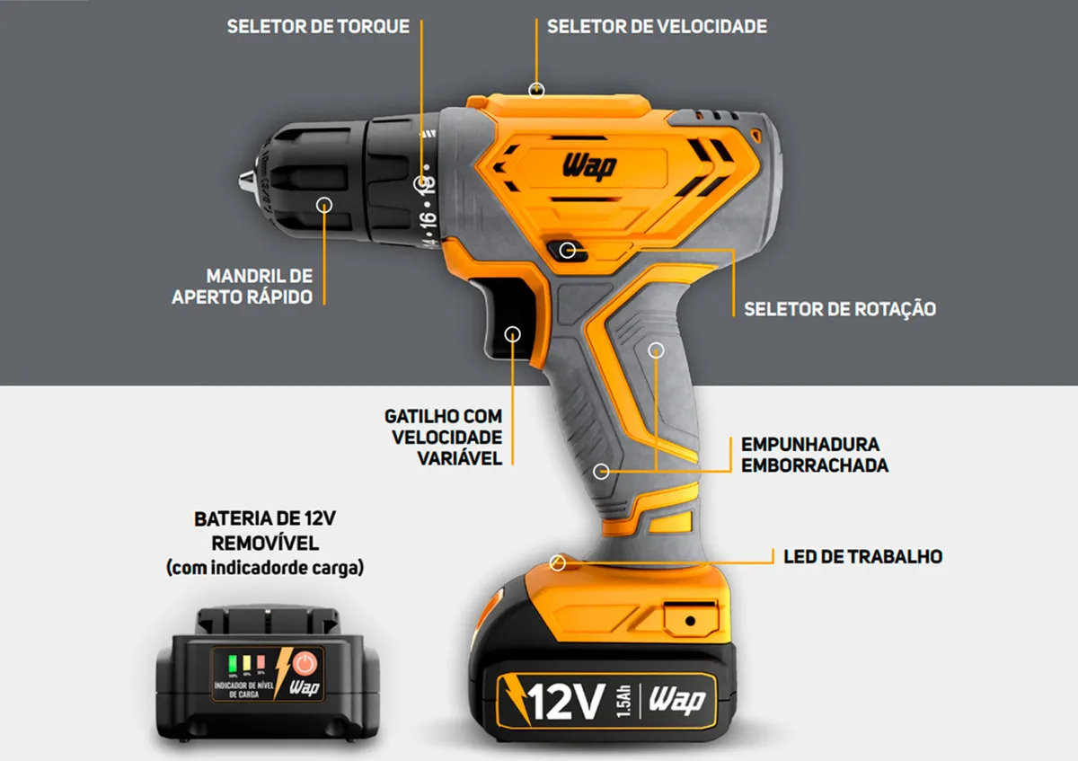 Parafusadeira WAP uso