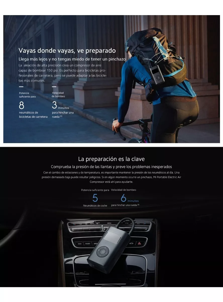 El inflador de Xiaomi es el regalo más útil para tu pareja si se mueve en  bici o en patinete y lo tienes de oferta por 44 euros