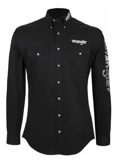 Camisa wrangler negra hotsell