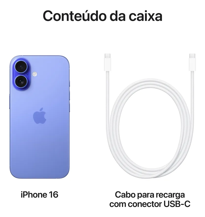 Imagem adicional 7 do item Apple iPhone 16 A3287 Nano + eSIM 256GB 8GB RAM de 6.1" 48+12MP 12MP - Ultramarine