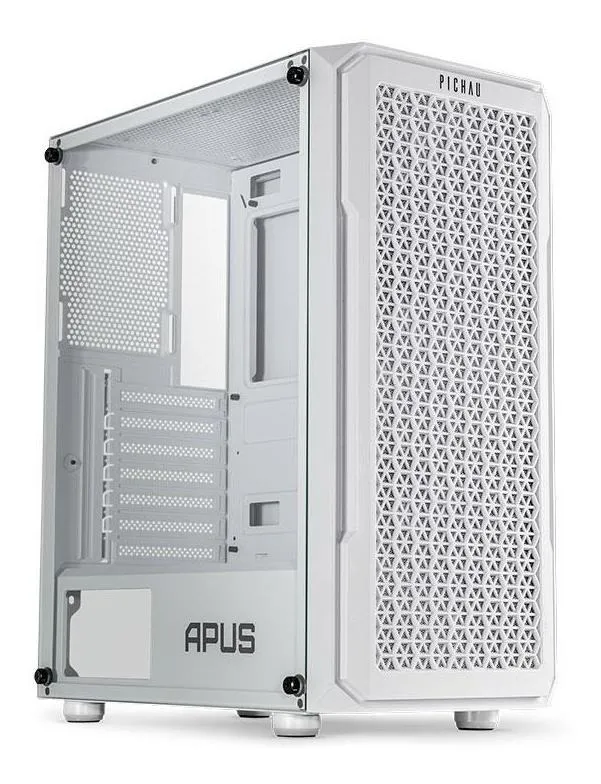 Gabinete Gamer Pichau Apus White, MID-TOWER, Lateral de Vidro Temperado, com 3 Fans Gabinete Gamer Pichau Apus White, MID-TOWER, Lateral de Vidro Temperado, com 3 Fans