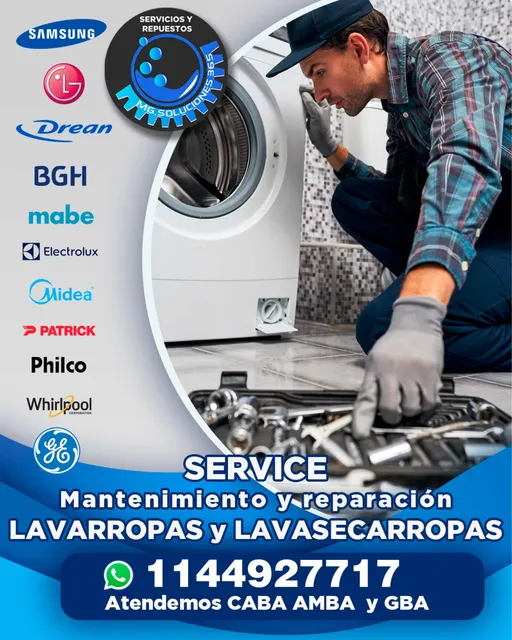 Service Reparación Lavarropas Y Lavasecarropas Multimarcas