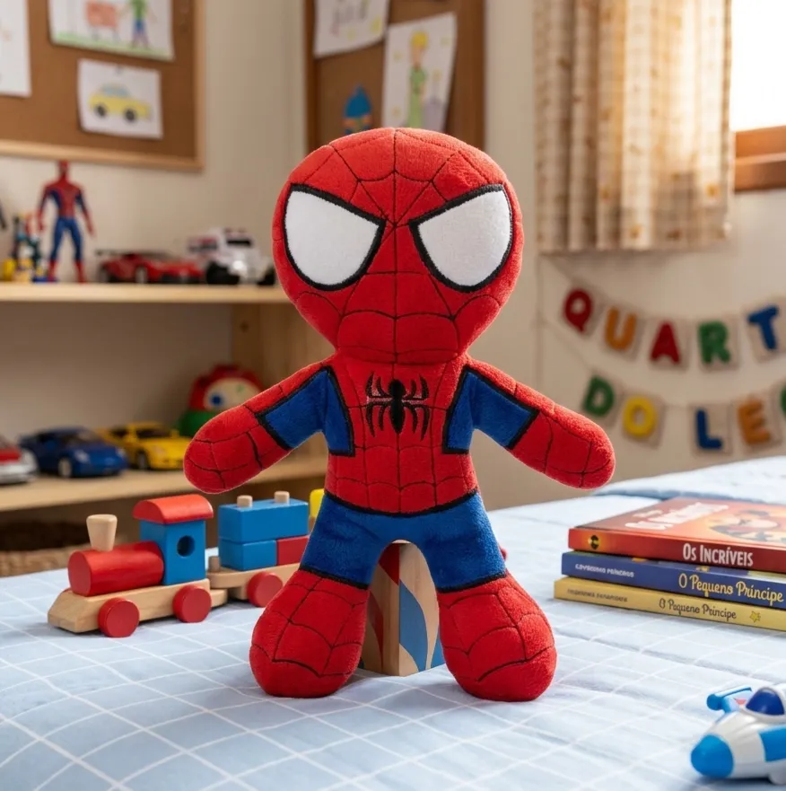 Boneco De Pelúcia Homem Aranha Personagem Vingadores 27cm