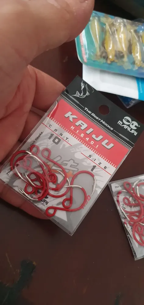 Anzol Maruri Kaiju Red Vermelho Olho Virado N2/0 - C/10un