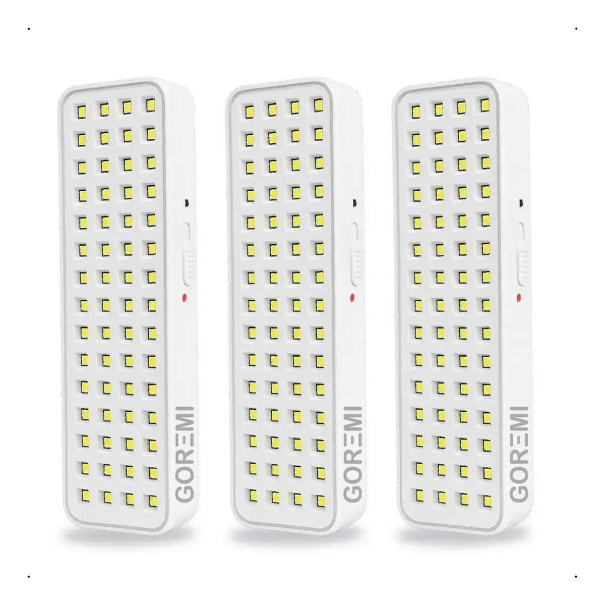 3 Luminária Emergência Lâmpada 60 Leds Recarregável Bivolt