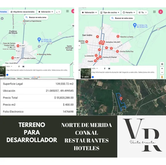 Terreno, Macrolote En Venta En Conkal, Merida, Desarrollador, Inversion, Mixto