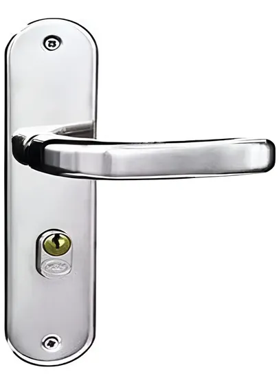 Fechadura Porta Entrada Stilo Alavanca Cromado Externa Mgm