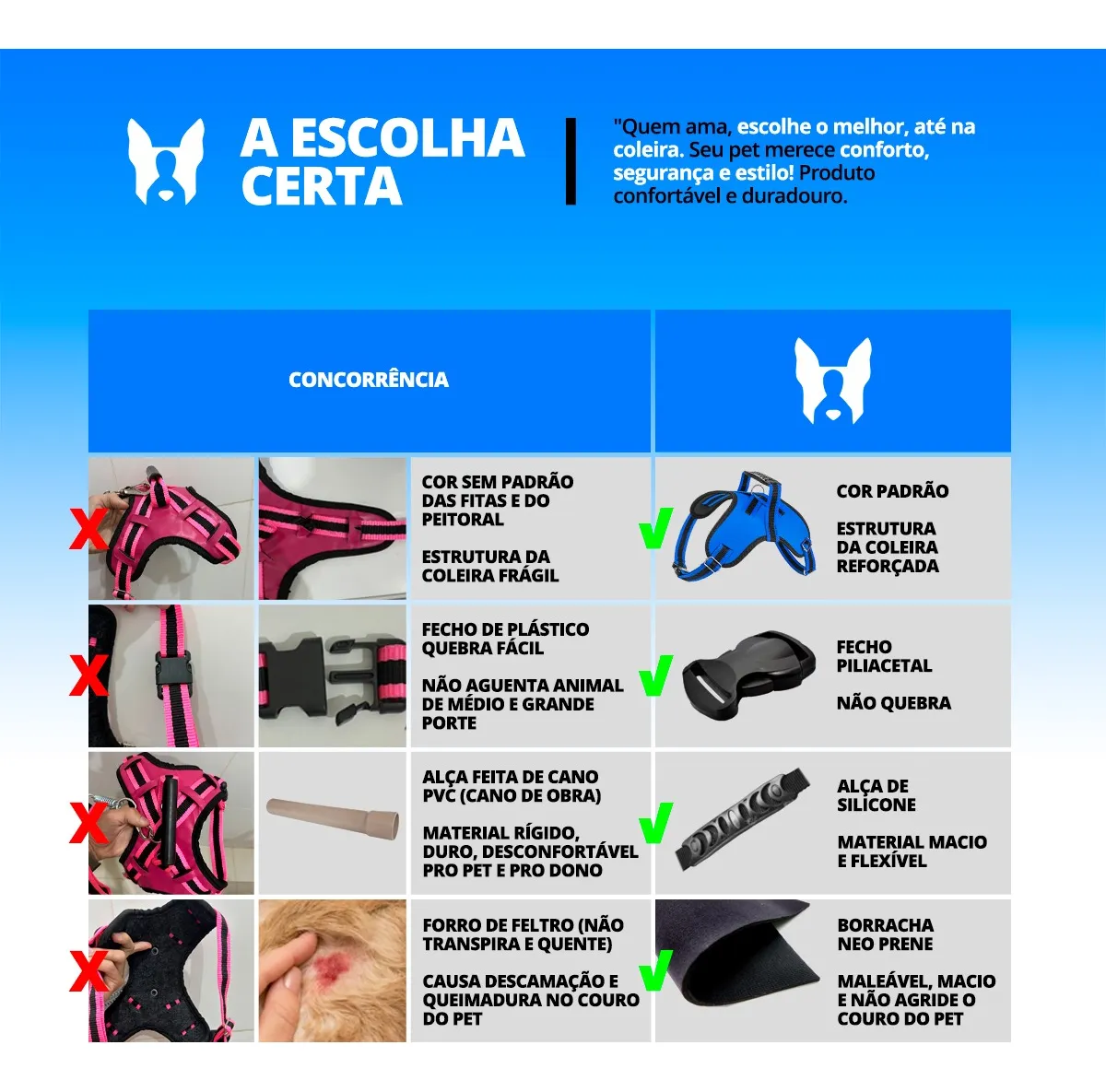 Guia Para Cães Coleira Peitoral Com Alça Reforçado Pit Bull - Imagem 4